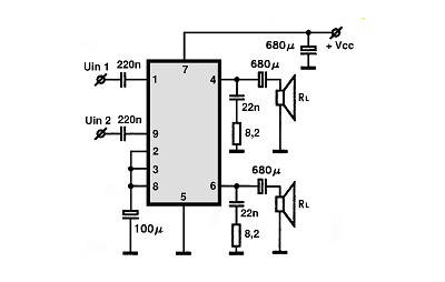 TDA1521 I circuito eletronico